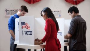 Americans during the voting day 