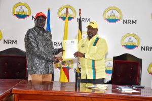 Secretary General Rt. Hon. Richard Todwong and Bol Makueng Youl, SPLM's Secretary for External Relations